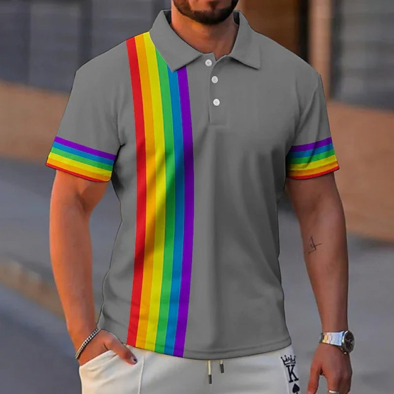 Men's 3D Knitted Zippered Polo Shirt