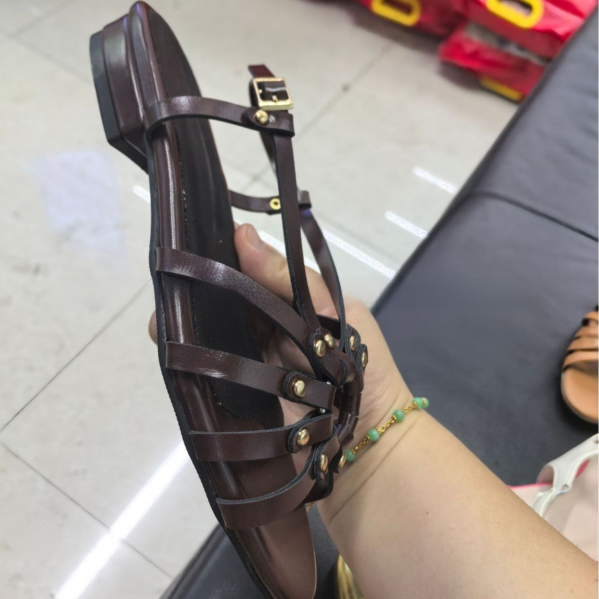Vintage Buckle Strap Flat Shoes