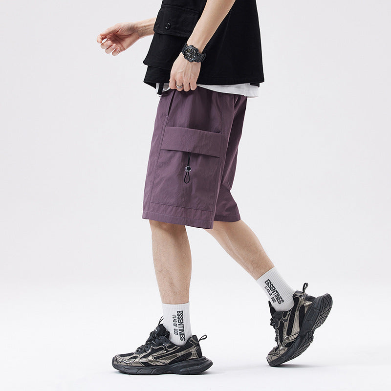 Mens Loose Casual Cargo Shorts