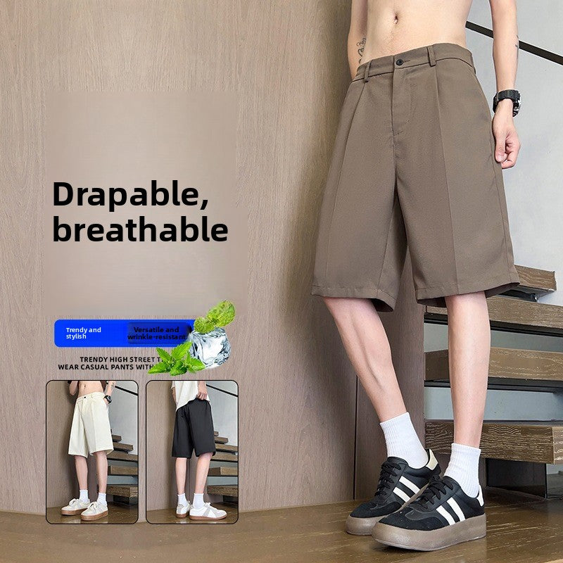 Mens Ice Silk Casual Shorts