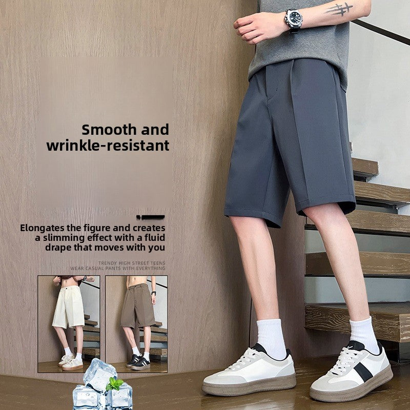Mens Ice Silk Casual Shorts
