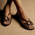 Vintage Buckle Strap Flat Shoes