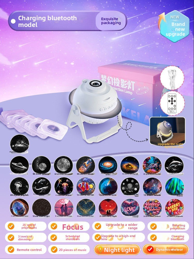 Star Projector Night Light with Bluetooth Music