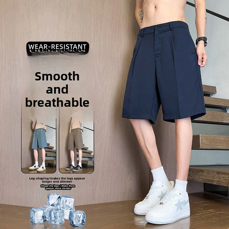 Mens Ice Silk Casual Shorts