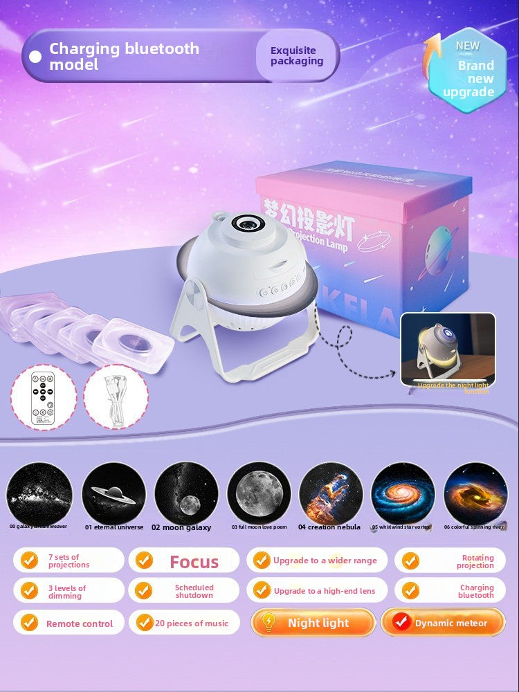 Star Projector Night Light with Bluetooth Music