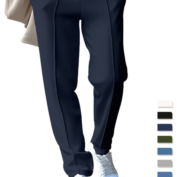 Mens Loose Fit Straight Leg Casual Pants