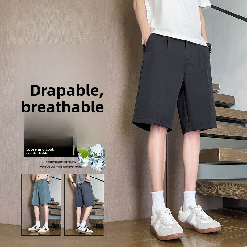 Mens Ice Silk Casual Shorts
