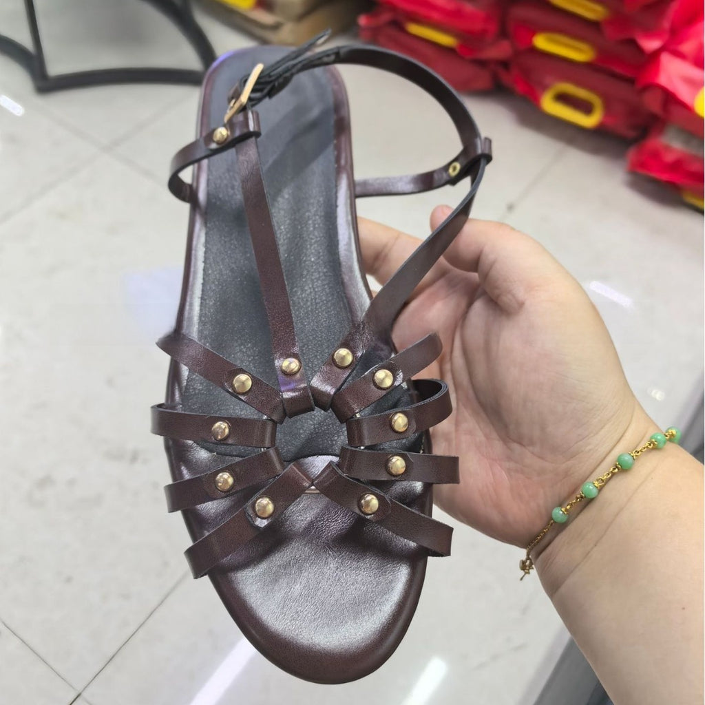 Vintage Buckle Strap Flat Shoes