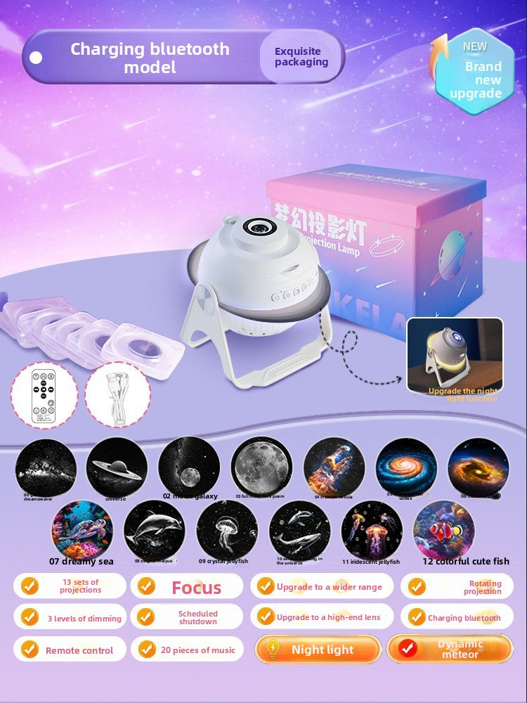 Star Projector Night Light with Bluetooth Music